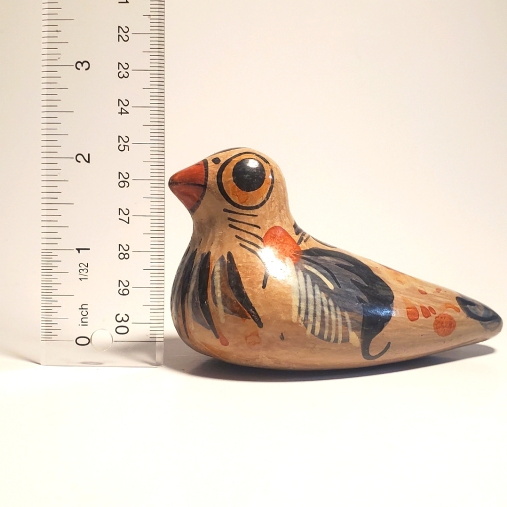 VINTAGE Tonalá Pottery Bird Figurine MCM Mexican Ceramic Folk Art EUC - Picture 10 of 14